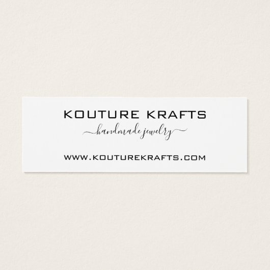 DIY Business Logo Oorknopjes Sieraden Mini Visitekaartjes (Achterkant)