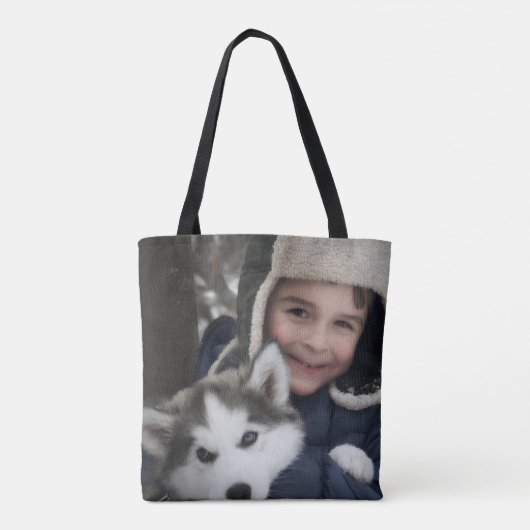 DIY CANVAS TAS | Aangepaste foto, Logo of Afbeeldi (Achterkant)