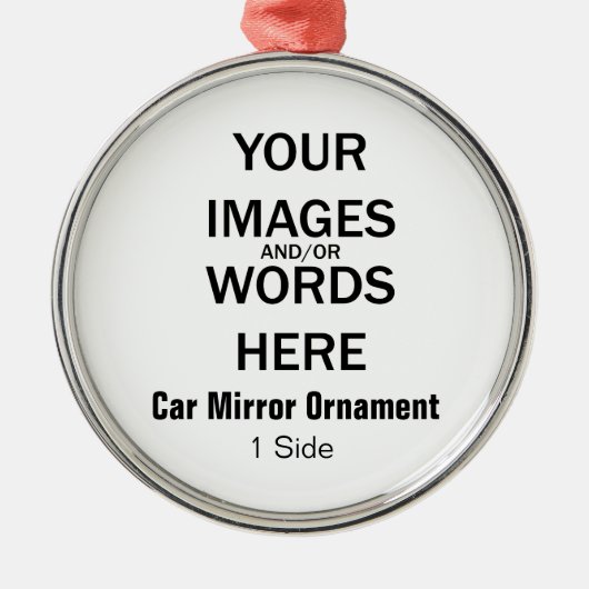DIY - Car Mirror Ornament (1 zijde) (Voorkant)