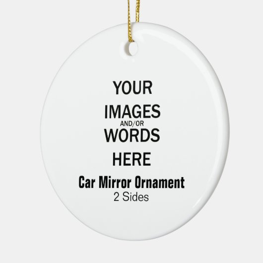 DIY - Car Mirror Ornament (2 zijkanten) (Links)