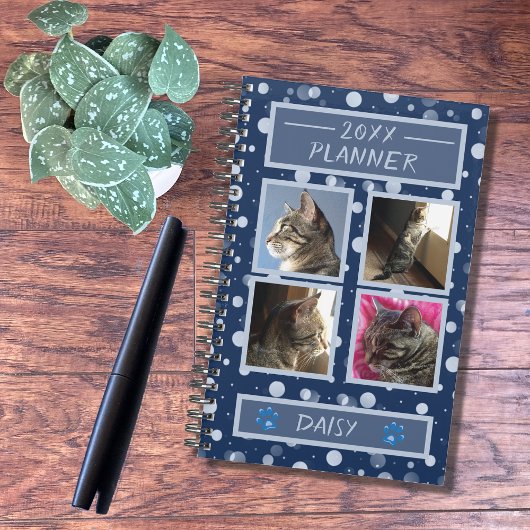 DIY Cat Photo Collage Personalized Planner