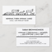 DIY Chicken Duck Koe Pig Family Boerderij Visitekaartje (Voorkant / Achterkant)
