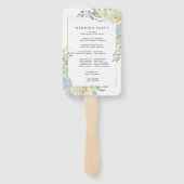 DIY Chique Roos Hydrangea Trouwprogramma Handwaaier (Achterkant)