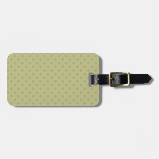 DIY Clay Green Polka Dot Background Zazzle Gift Bagagelabel (Voorkant horizontaal)