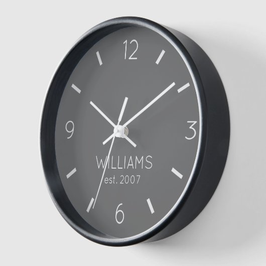 DIY Clock | Aangepaste kleur, naam, tekst (Hoek)