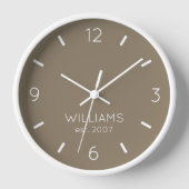 DIY Clock | Aangepaste kleur, naam, tekst (Voorkant)