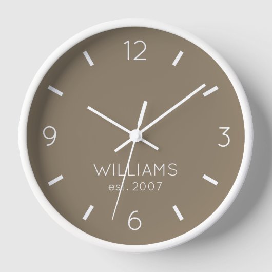 DIY Clock | Aangepaste kleur, naam, tekst (Voorkant)