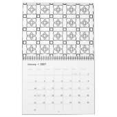 DIY Coloring Pattern custom Outline Art -  Kalender (Jan 2027)
