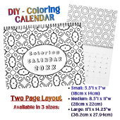 DIY Coloring Pattern custom Outline Art -  Kalender