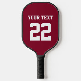 DIY Colors Burgundy Sports Team Jersey Pickleball Paddle