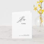 DIY Colors Elegant Luxe Calligrafie Zijn Vows Kaar Kaart (Gele Bloem)