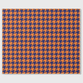 DIY Colors Houndstooth Pset SV Navy Oranje Cadeaupapier (Vlak)