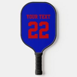 DIY Colors Royal Blue Red Sports Team Jersey Pickleball Paddle