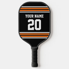DIY Colors Team Jersey Stripes Oranje Black SV Pickleball Paddle