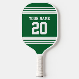 DIY Colors Team Jersey Stripes White Green SV Pickleball Paddle