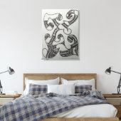 DIY Colour It Yourself Maori Motif  Canvas Afdruk (Insitu (Slaapkamer))