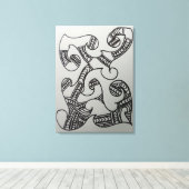 DIY Colour It Yourself Maori Motif  Canvas Afdruk (Insitu (Houten vloer))