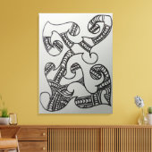 DIY Colour It Yourself Maori Motif  Canvas Afdruk (Insitu (Woonkamer))