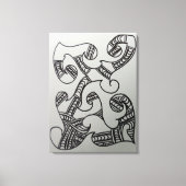 DIY Colour It Yourself Maori Motif  Canvas Afdruk (Voorkant)