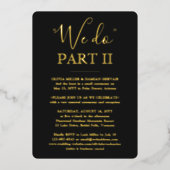 DIY Colour Sequel Weddenschap Foto zwart We doen d Folie Uitnodiging (Voorkant)