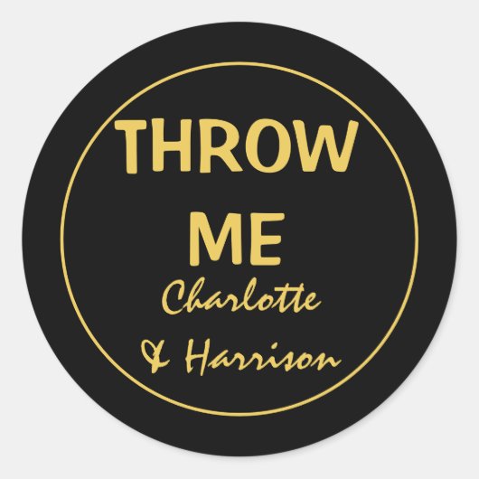 DIY Confetti gepersonaliseerde bruiloft Ronde Sticker (Voorkant)