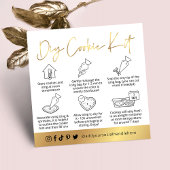 DIY Cookie Decorating Guide Wit & Goud Script Vierkante Visitekaartje