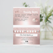 DIY Creditcard roos goud metallic glitter loyalite Kaart (Staand voorkant)