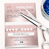 DIY Creditcard roos goud metallic glitter loyalite Kaart