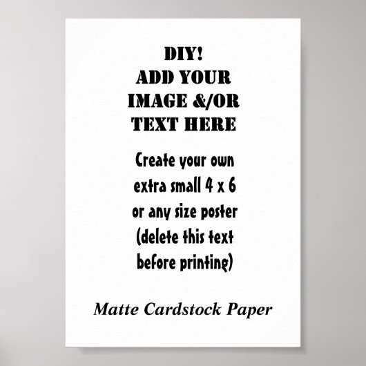 DIY Creëer Uw eigen 5 x 7 matte papier A2 Poster (Voorkant)