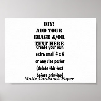 DIY Creëer Uw eigen 7 x 5-matenpapier A4 Poster