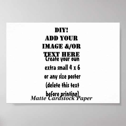 DIY Creëer Uw eigen 7 x 5-matenpapier A4 Poster (Voorkant)