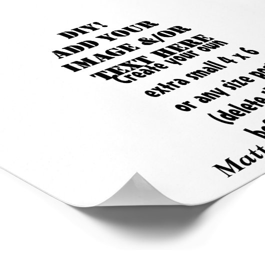 DIY Creëer Uw eigen 7 x 5-matenpapier A4 Poster (Hoek)