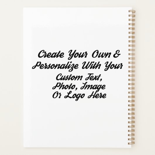 DIY, Creëer uw eigen aangepaste, speciale spiraal Planner (Achterkant)