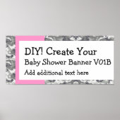DIY Creëer Uw eigen Baby shower Banner CAMO Poster (Voorkant)
