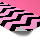 DIY Creëer Uw eigen Baby shower Banner CHEVRON V1D Poster (Hoek)
