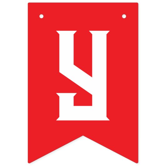 DIY Creëer Uw eigen banner Rood en blauw (Tweede vlag)