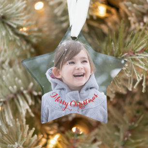 DIY Creëer Uw Eigen Fotoster Kerstvakantie Ornament
