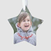 DIY Creëer Uw Eigen Fotoster Kerstvakantie Ornament (voorkant)