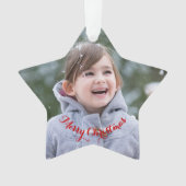 DIY Creëer Uw Eigen Fotoster Kerstvakantie Ornament (voorkant)