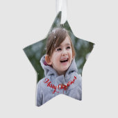 DIY Creëer Uw Eigen Fotoster Kerstvakantie Ornament (voorkant)