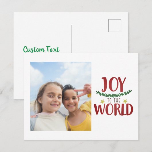 DIY Creëer Uw eigen gepersonaliseerde kerst Feestdagenkaart (Voorkant / Achterkant)