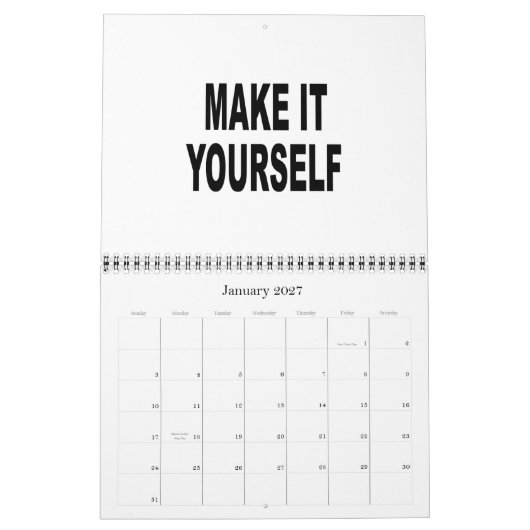 DIY Creëer Uw eigen kalender voor 2015 (Jan 2027)