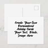 DIY Creëer Uw eigen persoonlijke medewerkers Feestdagenkaart (Voorkant / Achterkant)