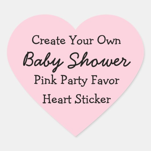 DIY Creëer Uw Eigen Roze Baby shower Favor Sticker (Voorkant)