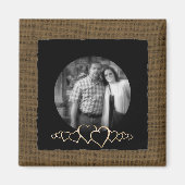 DIY Creëer Uw Eigen | Rustieke gepersonaliseerde f Magneet (Voorkant)