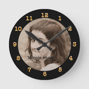 DIY Creëer Uw eigen zwart Persoonlijke foto Ronde Klok