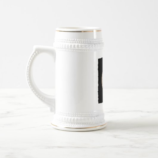 DIY Creëer Uw eigen zwarte persoonlijke foto-Lijst Bierpul (Links)