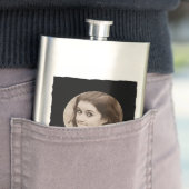 DIY Creëer Uw eigen zwarte persoonlijke foto-Lijst Heupfles (Voorbeeld)