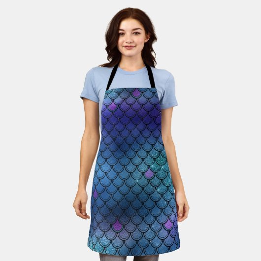 DIY Creëer Your Ewn Mermaid Glitter Mam Vriendin Schort (Gedragen)