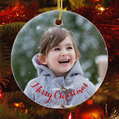 DIY Creëer Your Ewn Round Photo Holiday Kerstmis Keramisch Ornament